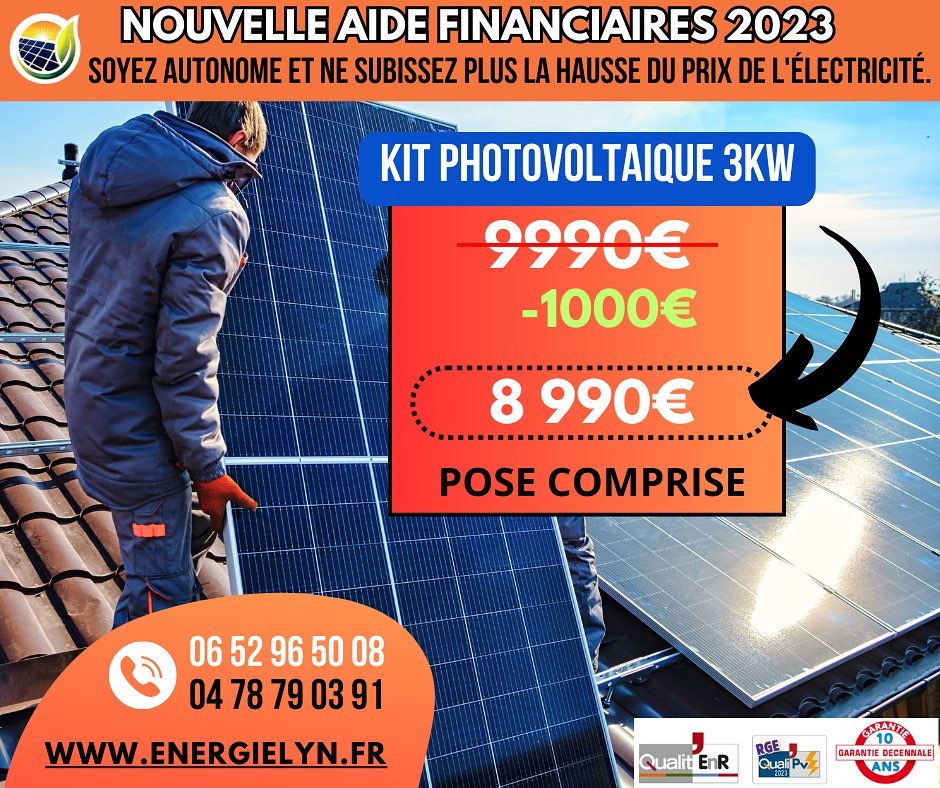 PROMO 3KW panneaux photovoltaique 8990€